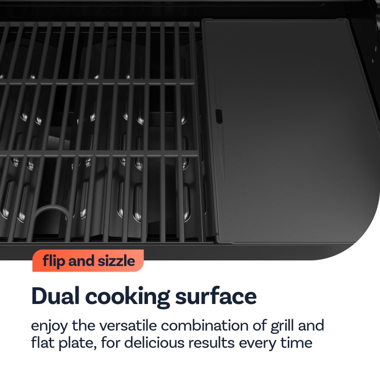 Boss Grill Georgia Classic - 4 Burner Gas BBQ with Side Burner - Black