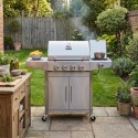 IQH4B Boss Grill Georgia Classic - 4 Burner Gas BBQ with Side Burner - Silver