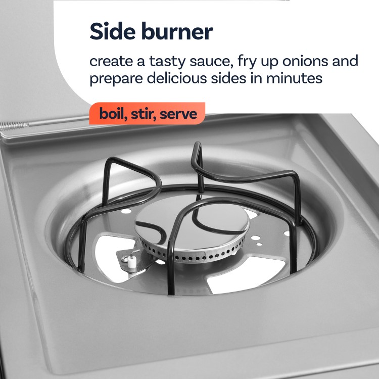 Boss Grill Georgia Classic - 4 Burner Gas BBQ with Side Burner - Silver