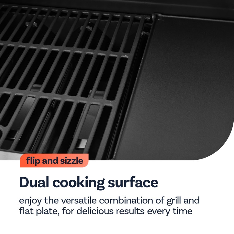 Boss Grill Georgia Classic - 4 Burner Gas BBQ with Side Burner - Silver