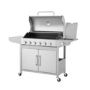 Boss Grill Georgia Classic - 6 Burner Gas BBQ Grill with Side Burner - Silver