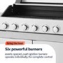 Boss Grill Georgia Classic - 6 Burner Gas BBQ Grill with Side Burner - Silver