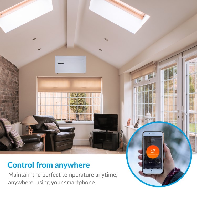 Iqool electriQ iQool 10000 BTU Wall Mounted Smart Air Conditioner with Heat ...