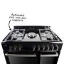 GRADE A2 - iQ 90cm Dual Fuel Double Oven Range Cooker Black