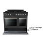 GRADE A2 - iQ 90cm Dual Fuel Double Oven Range Cooker Black