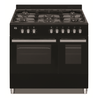GRADE A2 - iQ 90cm Dual Fuel Double Oven Range Cooker Black