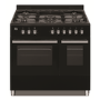 GRADE A2 - iQ 90cm Dual Fuel Double Oven Range Cooker Black
