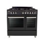 GRADE A2 - iQ 90cm Dual Fuel Double Oven Range Cooker Black