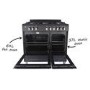 GRADE A2 - iQ 90cm Dual Fuel Double Oven Range Cooker Black