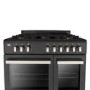 GRADE A2 - iQ 90cm Dual Fuel Double Oven Range Cooker Black
