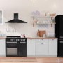 Refurbished electriQ IQRANGE90B 90cm Triple Cavity Dual Fuel Range Cooker Black