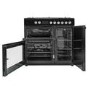 Refurbished electriQ IQRANGE90B 90cm Triple Cavity Dual Fuel Range Cooker Black