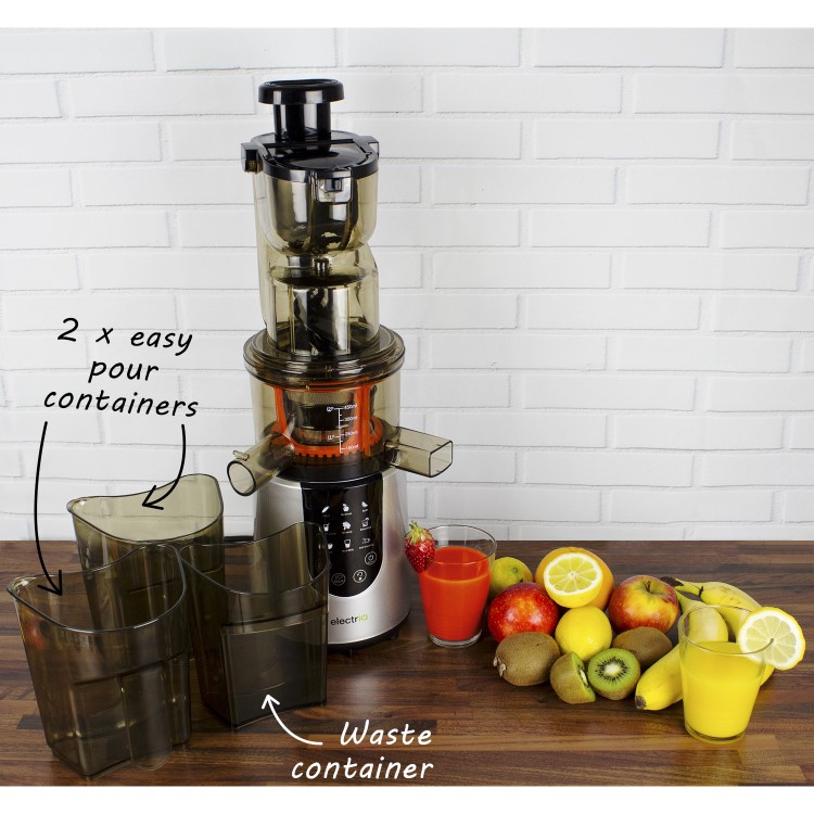 GRADE A1 - electriQ IQWFSL Whole Fruit Cold Press Juicer Perfect For Greens Juices and Smoothies
