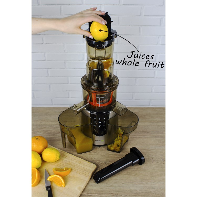 GRADE A1 - electriQ IQWFSL Whole Fruit Cold Press Juicer Perfect For Greens Juices and Smoothies
