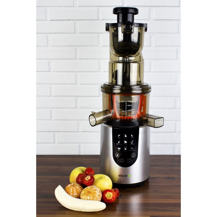 GRADE A1 - electriQ IQWFSL Whole Fruit Slow Juicer perfect for Cold Pressed Greens Juices and Smoothies