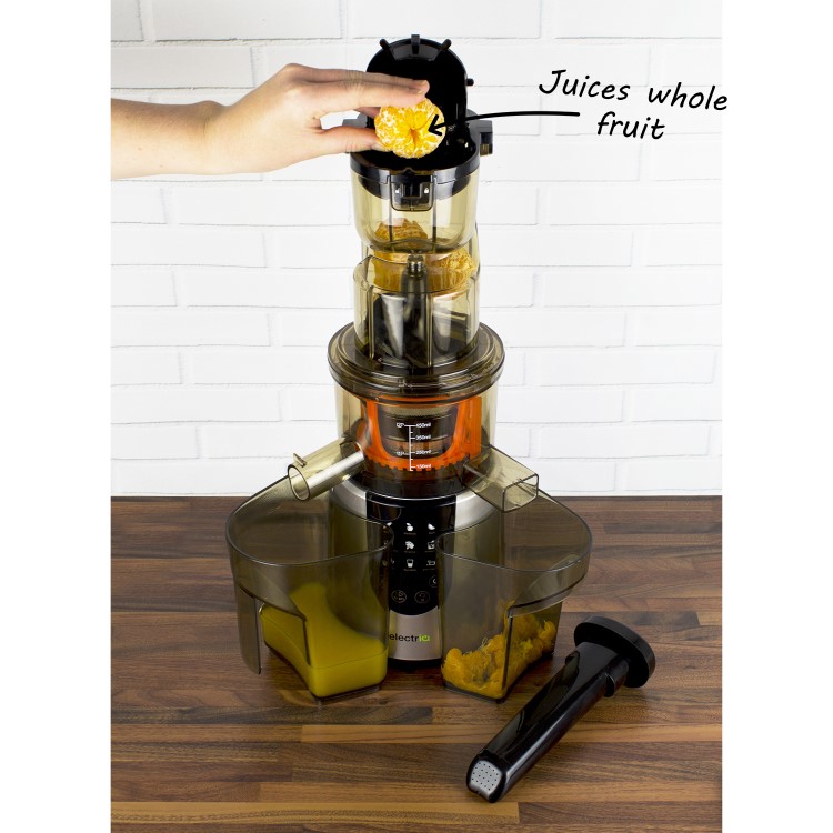 GRADE A1 - electriQ IQWFSL Whole Fruit Slow Juicer perfect for Cold Pressed Greens Juices and Smoothies