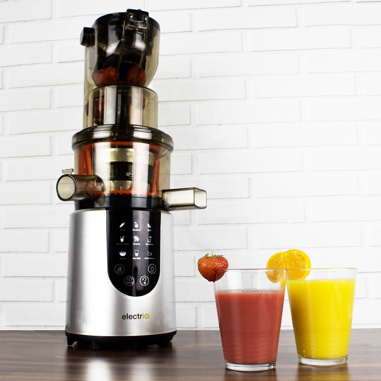 GRADE A1 - electriQ IQWFSL Whole Fruit Slow Juicer perfect for Cold Pressed Greens Juices and Smoothies