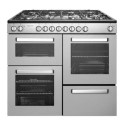 IR100DFMCSL Inalto 100cm Dual Fuel Range Cooker - Stainless Steel