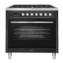 Inalto 90cm Dual Fuel Range Cooker - Black