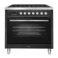 Inalto 90cm Dual Fuel Range Cooker - Black