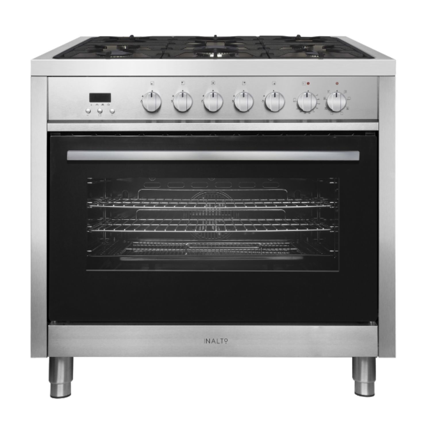 Inalto 90cm Dual Fuel Range Cooker - Stainless Steel