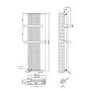 Gunmetal Vertical Single Panel Radiator with Brass Towel Bars 1600 x 500mm - Iraya