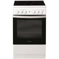 GRADE A1 - Indesit IS5V4KHW 50cm Single Oven Electric Cooker With Ceramic Hob - White