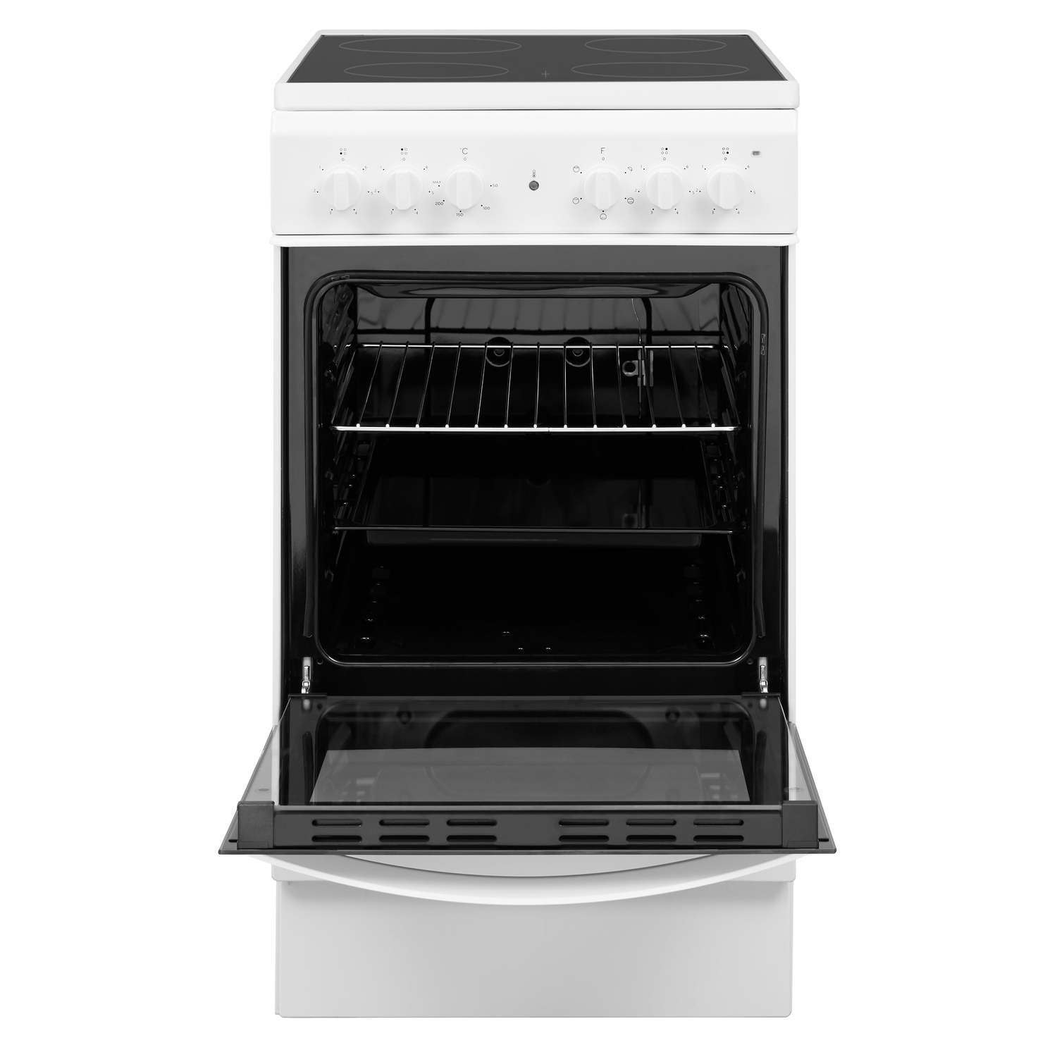 Refurbished Indesit IS5V4KHW 50cm Electric Cooker With Ceramic Hob