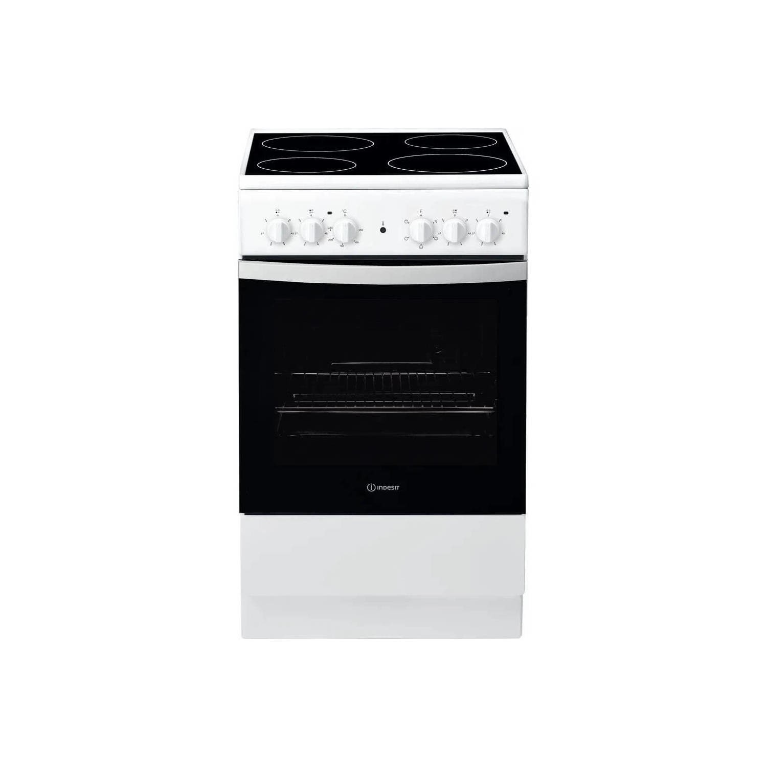 Indesit Cloe IS5V4KHW 50cm Electric Cooker with Ceramic Hob - White - A Rated