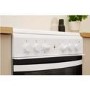 GRADE A1 - Indesit IS5V4KHW 50cm Single Oven Electric Cooker With Ceramic Hob - White
