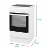 Refurbished Indesit IS5V4KHW 50cm Single Oven Electric Cooker With Ceramic Hob - White