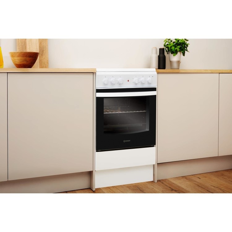 Indesit IS5V4KHW 50cm Electric Cooker - White