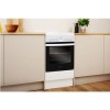 GRADE A1 - Indesit IS5V4KHW 50cm Single Oven Electric Cooker With Ceramic Hob - White