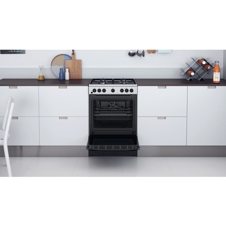 Refurbished Indesit IS67G5PHX 60cm Dual Fuel Cooker White