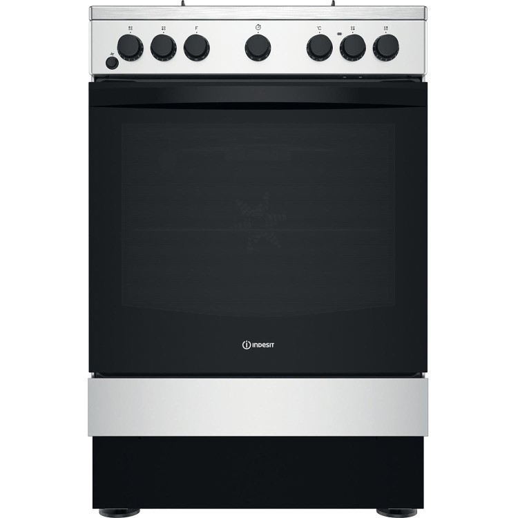 Refurbished Indesit IS67G5PHX 60cm Dual Fuel Cooker White
