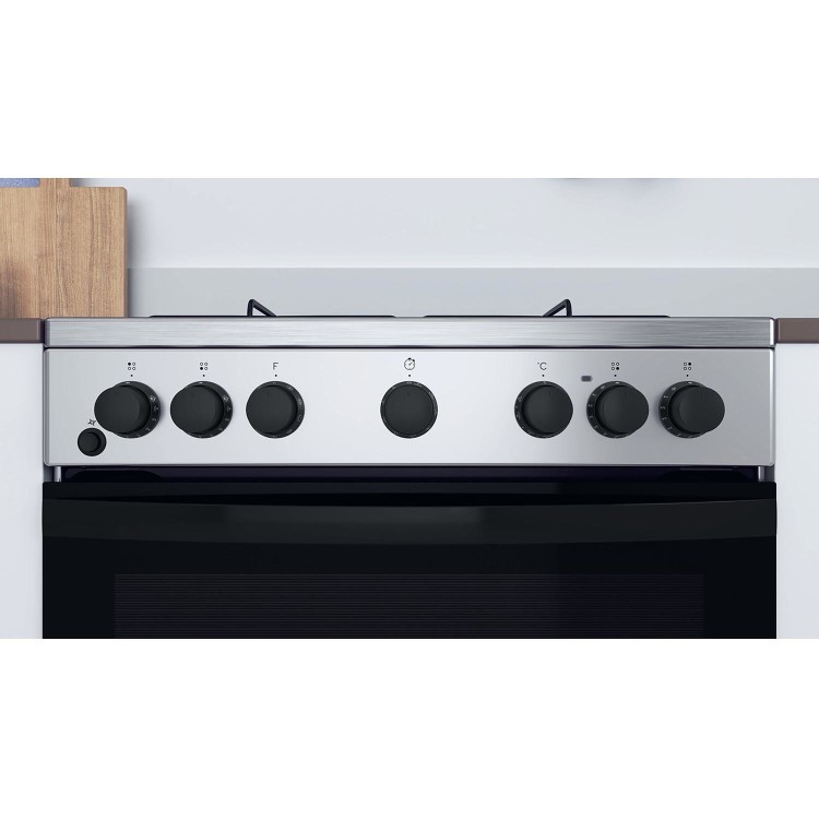 Refurbished Indesit IS67G5PHX 60cm Dual Fuel Cooker White