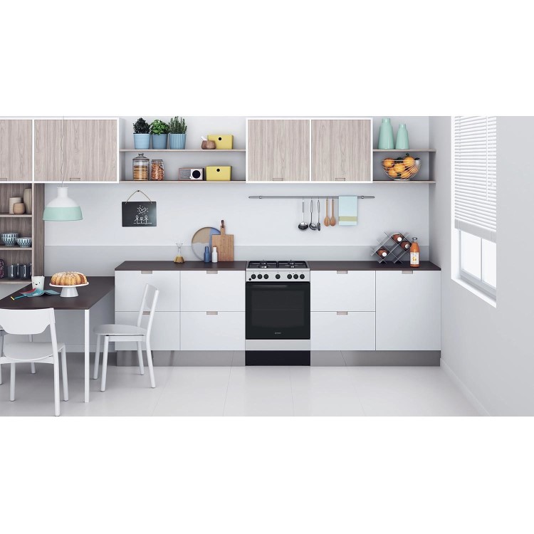 Refurbished Indesit IS67G5PHX 60cm Dual Fuel Cooker White