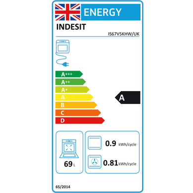 Refurbished Indesit 60cm Electric Cooker With Ceramic Hob - White