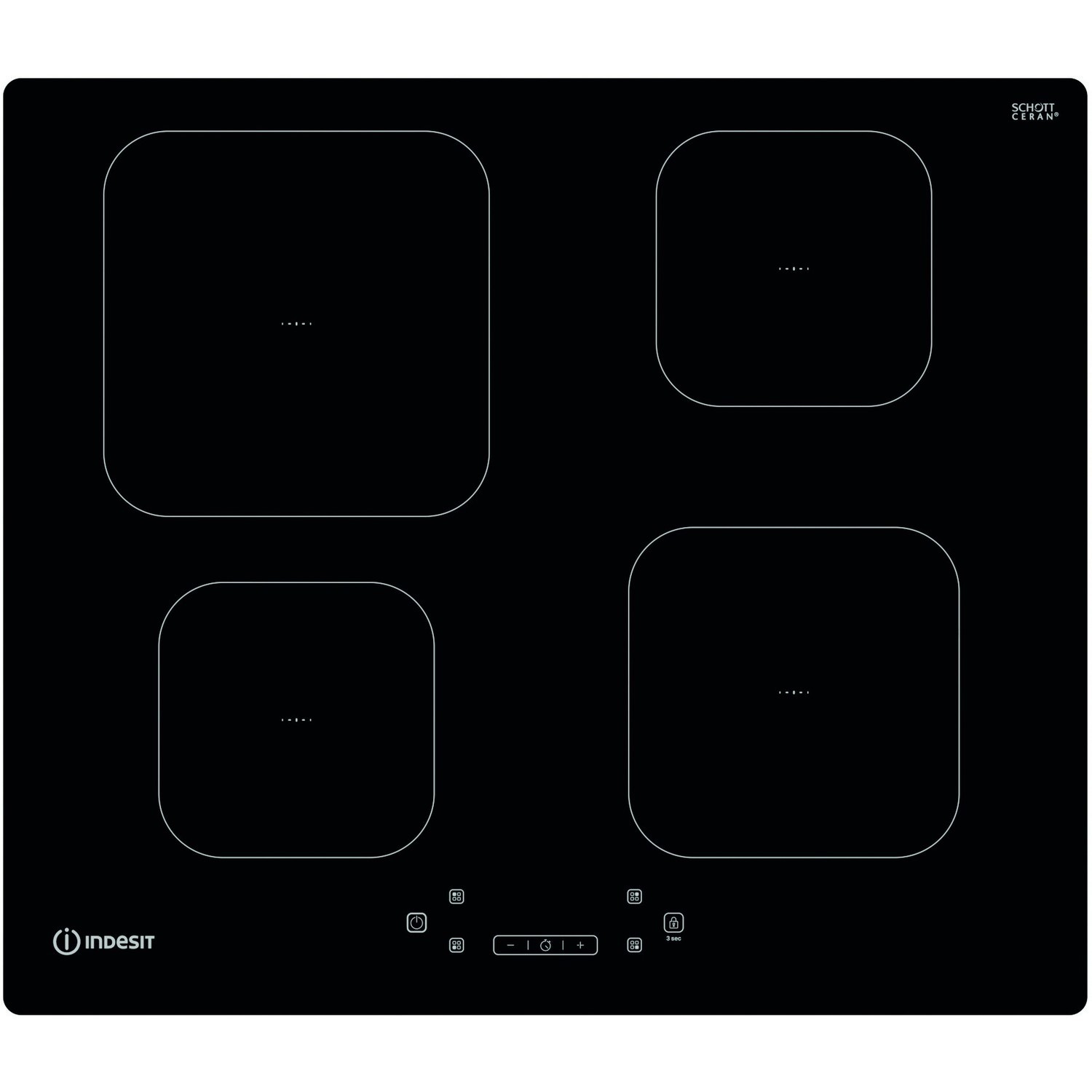 Indesit IS83Q60NE 60cm 4 Zone Induction Hob