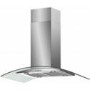 GRADE A1 - Baumatic ISL5SS 90cm Island Cooker Hood With Curved Glass Canopy Stainless Steel