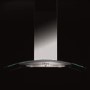 GRADE A1 - Baumatic ISL5SS 90cm Island Cooker Hood With Curved Glass Canopy Stainless Steel
