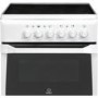 Indesit IT50CWS 50cm Double Cavity Electric Cooker With Ceramic Hob White