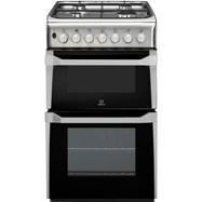 Indesit IT50D1XXS 50cm Twin Cavity Dual Fuel Cooker - Stainless Steel