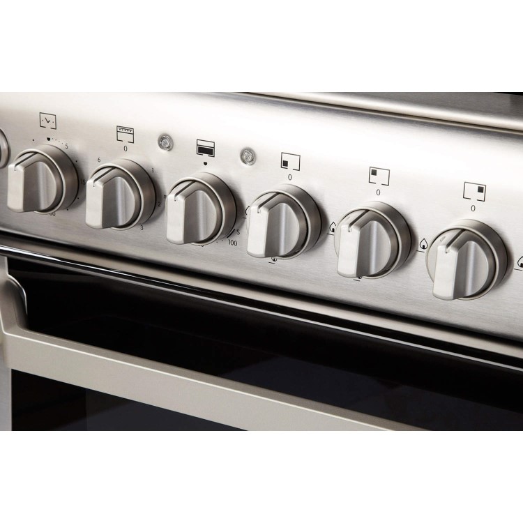 Indesit IT50D1XXS 50cm Twin Cavity Dual Fuel Cooker - Stainless Steel