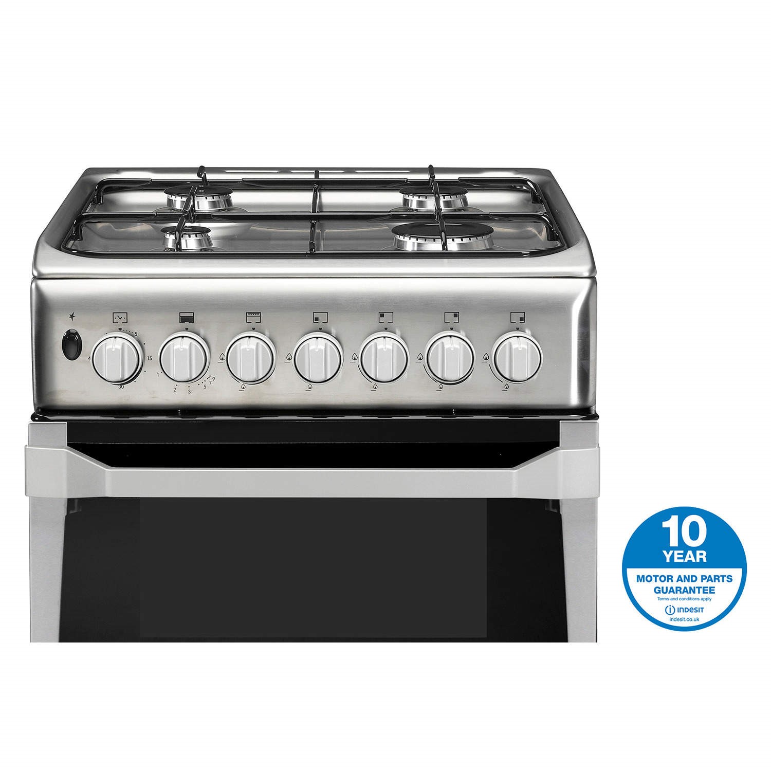 Indesit IT50D1XXS 50cm Twin Cavity Dual Fuel Cooker Stainless Steel