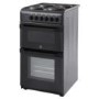 Indesit IT50EAS Double Cavity 50cm Electric Cooker With Solid Plate Hob Anthracite