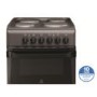 Indesit IT50EAS Double Cavity 50cm Electric Cooker With Solid Plate Hob Anthracite