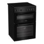 Indesit 60cm Twin Cavity Electric Cooker - Black