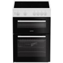 IT60V9KMW Indesit 60cm Twin Cavity Electric Cooker - White
