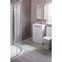 White Free Standing Bathroom Vanity Unit & Basin - W600mm